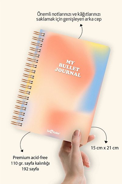 Le Color Dotted Bullet Journal Pro Notebook Aura A5