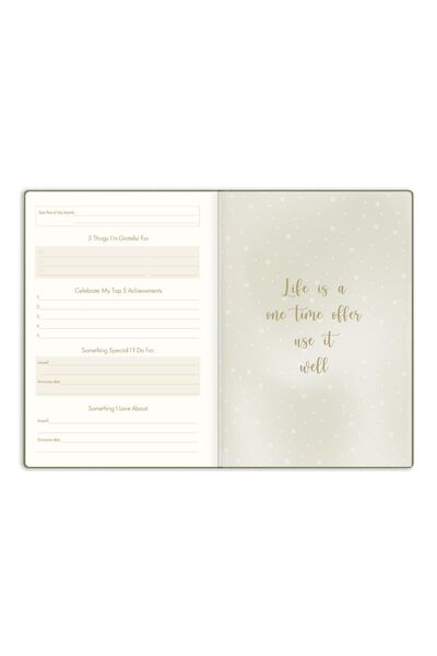 Le Color Linen Bound Timeless Planner Green 17X24