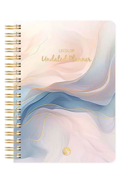 Le Color 17X24 cm Marble Timeless Planner Spiraled Agenda Book