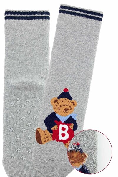 Bross Teddy Bear Patterned Towel Kids Socks