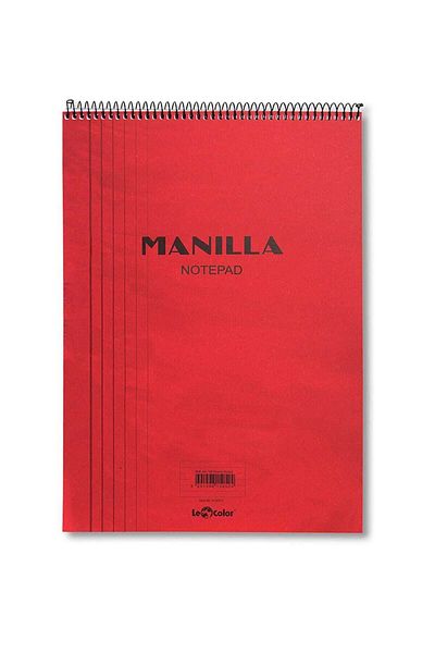 Le Color Manilla Office Memo Pad A4 Striped Red