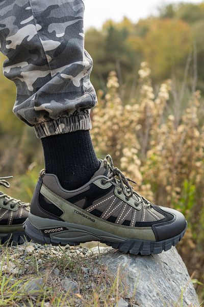 Tomsking Ανδρικά Χακί Outdoor Trekking Ανθεκτικά στο νερό και στο κρύο άνετα χειμερινά μποτάκια