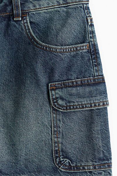 H&M Denim cargo mini skirt