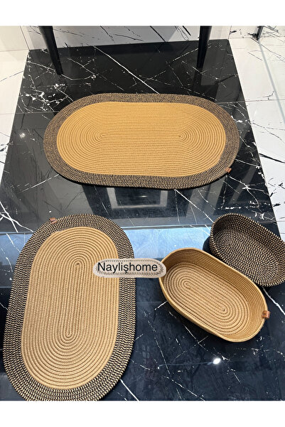 naylişhome Set de baie cu 50x80cm, 40x60cm, 2 coșuri ovale. pentru cadou, pen...