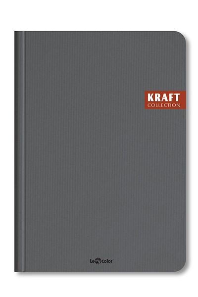 Le Color Kraft Office Notebook Checkered Gray
