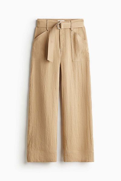 H&M Wide Belted Trousers
