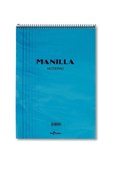 Le Color A5 Checkered Blue Manilla Notepad