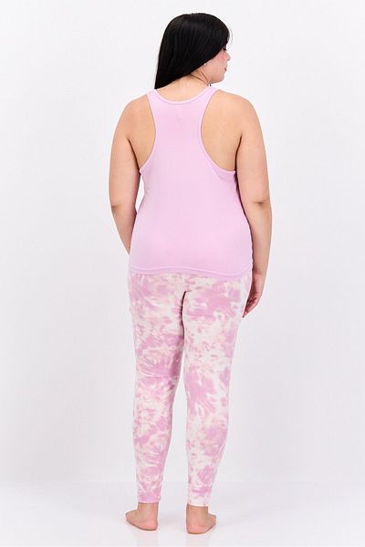 French Affair Women 2 Pieces Graphic Top And Pajama Set, Lavender