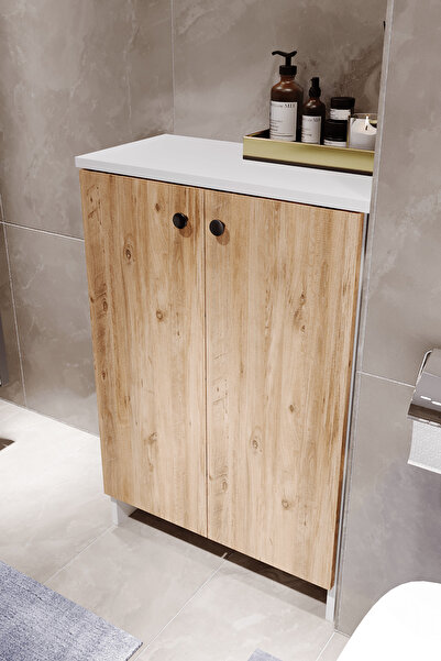 reflekta Banyo Dolabı Çok Amaçlı Dolap Düzenleyici Ahşap Dolap Raflı Dolap