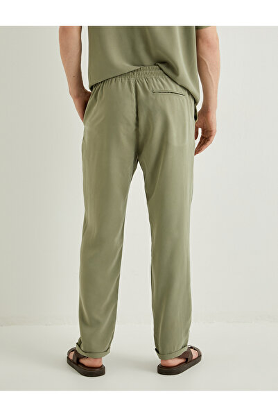 Koton Gabardin Pantolon Beli Bağcıklı Cep Detaylı