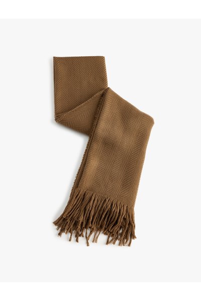 Koton Scarf Tasseled Textured