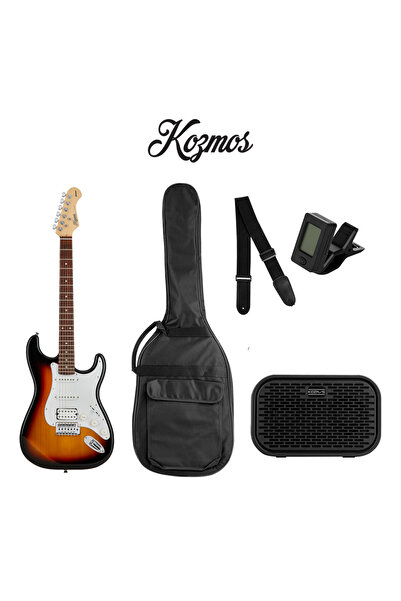 KOZMOS Kgp-stg20hss-3ts Sunburst Elektro Gitar Unique-mini-bk 10w Amfi Başlangıç Paketi