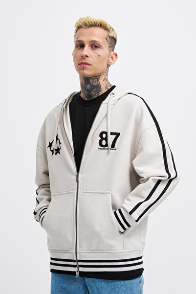 Machinist Чоловіча сіра куртка на блискавці з логотипом M Star