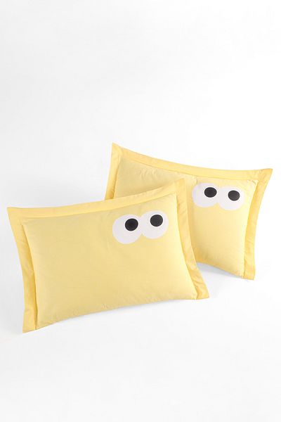 Eponj Home 2 of the Oxf. Yellow Pillowcase Set - Funny