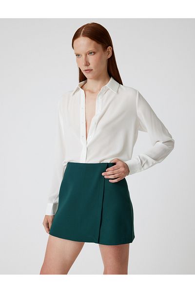 Koton Zweireihiger Mini-Shortsrock mit Standard-Taille