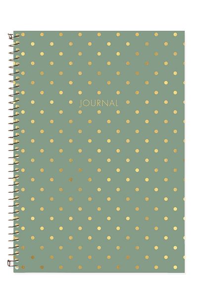 Le Color Green Lined Polka Dot Notebook - 17X24 cm