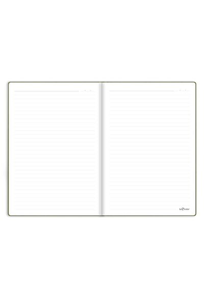 Le Color Green Lined Minimal Notebook - 17X24Cm