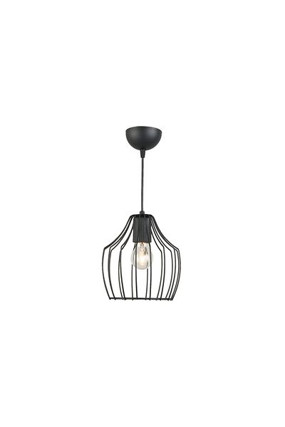 NisaLuce Nisa Luce Burgaz Modern Single Chandelier - Black - 65X20X20 cm
