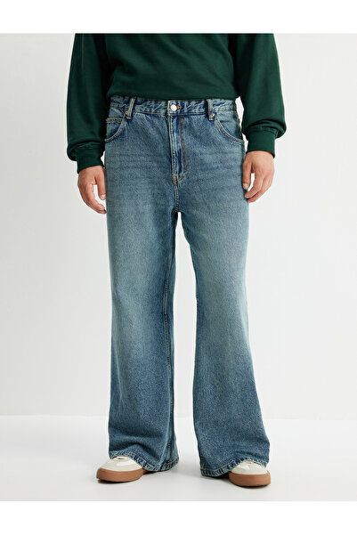 Koton Cep Detaylı Pamuklu Bol Baggy Jean Pantolon