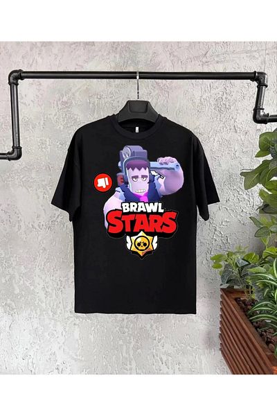 New Shine Παιδικό μπλουζάκι Unisex Crew Neck με κοντό μανίκι με στάμπα - Μαύρο