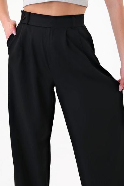 Hazel Women's Black Smart Palazzo Pants