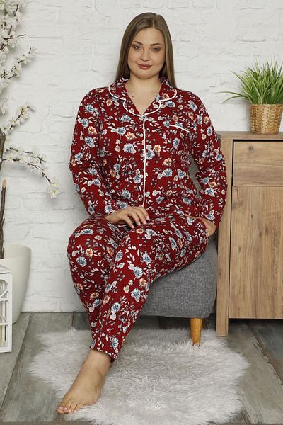 modayız Set pijamale cu flori marimea plus 32e-1482