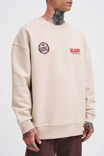 Machinist Ανδρικό φούτερ Raw printed - Soft Beige