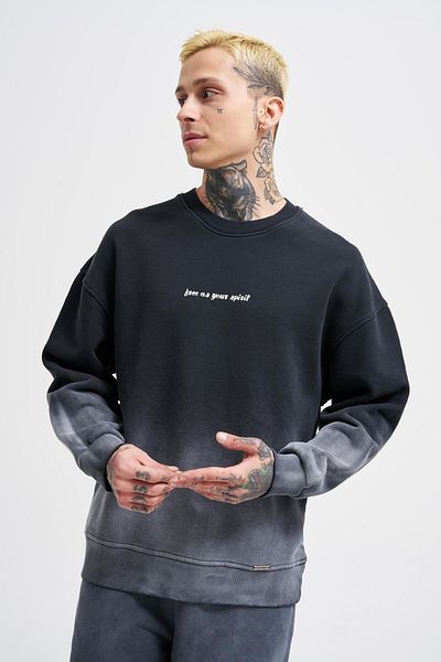 Machinist Ανδρικό φούτερ ASPHALT - Εκτυπωμένο και Gradient Washed