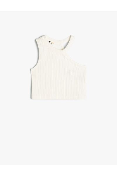 Koton Crop Athlete One Shoulder Rundhalsausschnitt gerippt