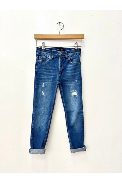 rois kids Pantaloni de blugi super elastici pentru băiat cu detaliu rupt