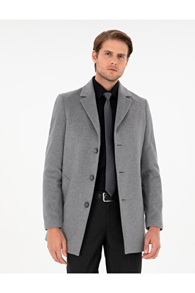 Pierre Cardin Light Gray Ex. Slim Fit Stamp Coat 50291017 -Vr001