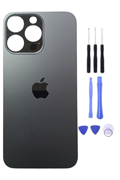 instatech iPhone 14 Pro Max Arka Kapak 14 Pro Max Pil Kapağı Cam Ürün Grafit ...