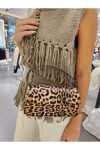 Mercan Stores Women's Leopard Cover Crossbody Hand and Shoulder Bag