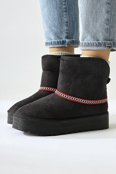 Limoya Sin Black Suede Πτυσσόμενες Γυναικείες Μπότες με Γούνα Εσωτερικά, Γυναικεία Μποτάκια