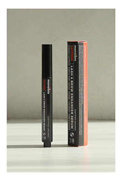 Monoibio Saffron Strengthening Organic Eyebrow and Eyelash Serum - Eyebrow Plumping Eyelash Lengthening Care Oil