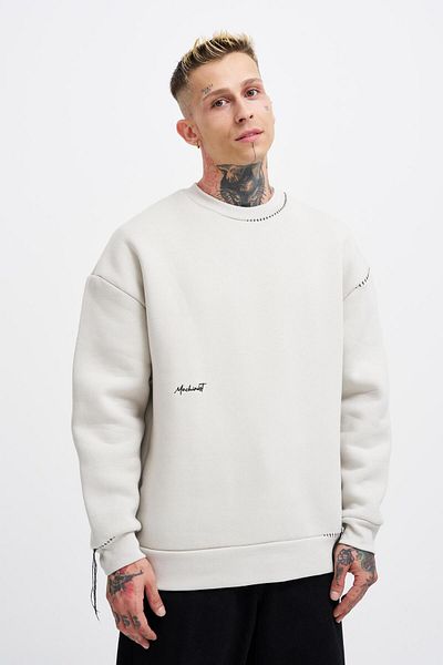Machinist Ανδρικό φούτερ με κουβέρτα Stitch Grey