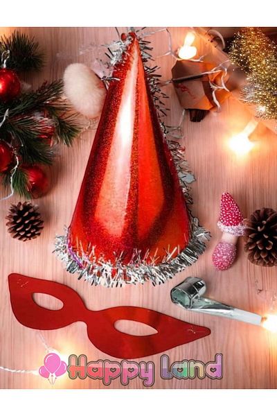 Happyland Christmas Hat 1Pc Colorful Cation Hat Mask and Whistle Set Cation Set & Tan