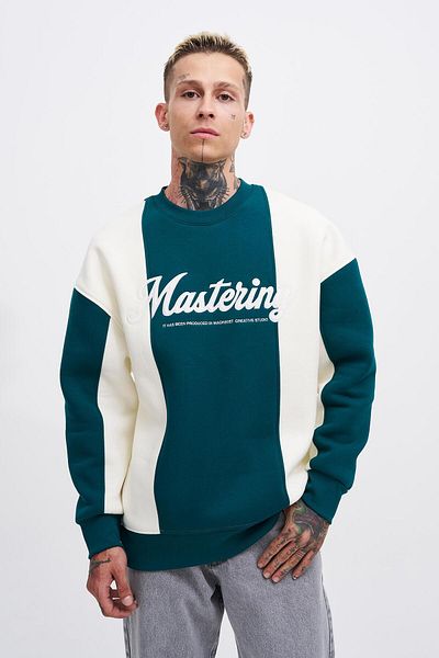 Machinist Ανδρικό λάδι ιδρώτα Green-Ecru - Mastering Slogan Embroidery