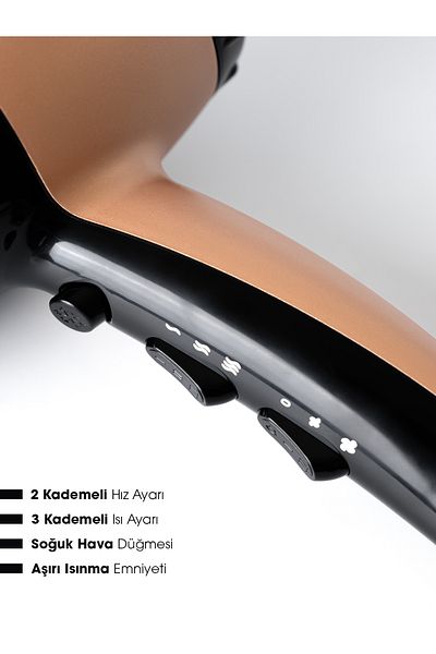 pirantech Ks16 Hair Dryer & Professional Blow Dryer - Speed and Heat Adjustable