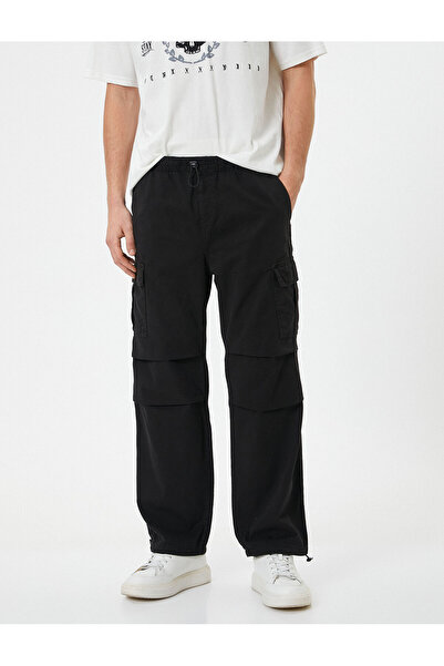 Koton Φαρδύ παντελόνι Cargo Parachute με ελαστική λεπτομέρεια στην τσέπη μέσης και στοπ