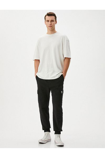 Koton Jogger Pants with Pocket Detail and Lace Waist Cotton