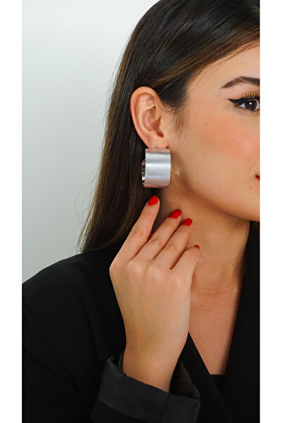 TRENDTAKI Vintage Geniş Halka Küpe Gümüş Kaplama 0019