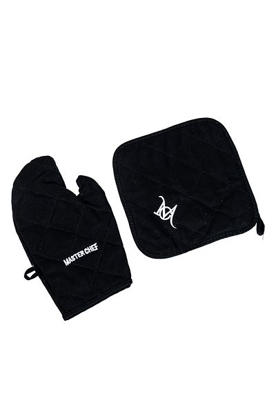 Masterchef Heat Resistant Oven Glove and Handle Set – Stylish Design