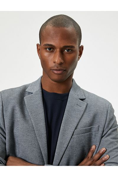 Koton Slim Fit Blazer Jacket - Λεπτομέρεια με κουμπιά και τσέπη