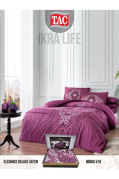 Taç Miura Deluxe Satin Double Duvet Cover Set