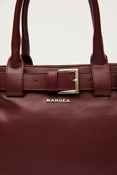 Manuka Burgundy Bella Metal Buckle Bag