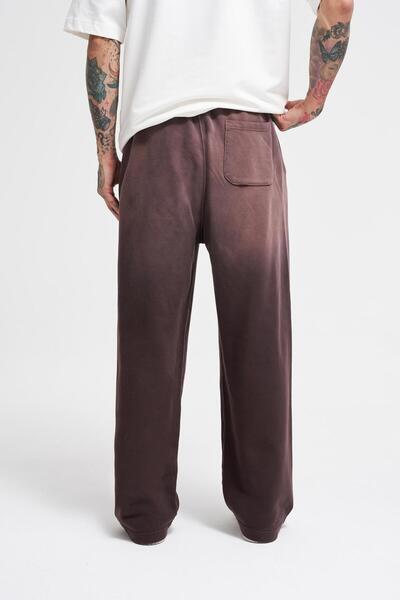 Machinist Чоловічі баггі-штани з ефектом градієнта, кольору кави, з ефектом прання