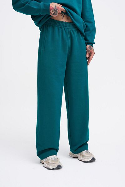 Machinist Ανδρικό Basic Diagonal Baggy Petrol Green Sweatpants