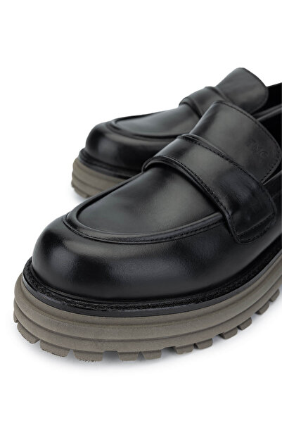 Tamer Tanca Черни дамски мокасини от естествена кожа