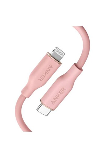 Anker كابل PowerLine III Flow USB-C إلى Lightning بطول 3 أقدام باللون الوردي | ناعم ومرن ومتين